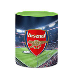 Кружка 3D FC Arsenal, цвет: 3D-белый + светло-зеленый — фото 2