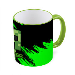 Кружка 3D MINECRAFT CREEPER, цвет: 3D-светло-зеленый кант
