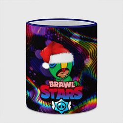 Кружка 3D BRAWL STARS LEON НОВОГОДНИЙ, цвет: 3D-синий кант — фото 2
