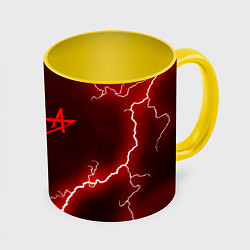 Кружка 3D АлисА, цвет: 3D-белый + желтый
