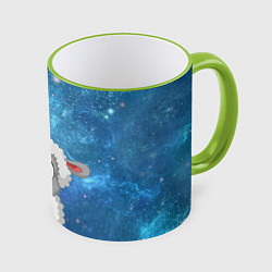 Кружка 3D Овечка, цвет: 3D-светло-зеленый кант