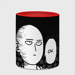 Кружка 3D ONE-PUNCH MAN, цвет: 3D-белый + красный — фото 2
