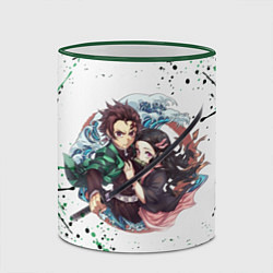 Кружка 3D KIMETSU NO YAIBA, цвет: 3D-зеленый кант — фото 2