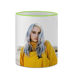 Кружка 3D BILLIE EILISH, цвет: 3D-светло-зеленый кант — фото 2