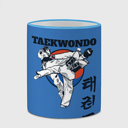 Кружка 3D Taekwondo, цвет: 3D-небесно-голубой кант — фото 2