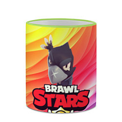 Кружка 3D Brawl Stars - Crow, цвет: 3D-светло-зеленый кант — фото 2