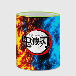 Кружка 3D KIMETSU NO YAIBA, цвет: 3D-светло-зеленый кант — фото 2