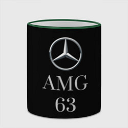 Кружка 3D Mersedes AMG 63, цвет: 3D-зеленый кант — фото 2
