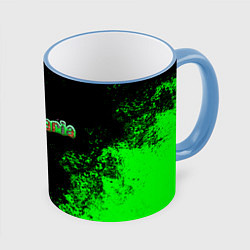 Кружка 3D Terraria, цвет: 3D-небесно-голубой кант