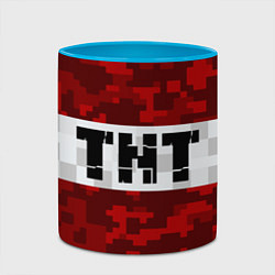 Кружка 3D MINECRAFT TNT, цвет: 3D-белый + небесно-голубой — фото 2