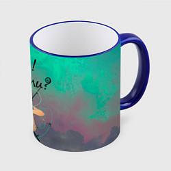 Кружка 3D Рыбак, цвет: 3D-синий кант