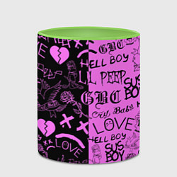 Кружка 3D LIL PEEP LOGOBOMBING, цвет: 3D-белый + светло-зеленый — фото 2