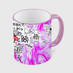 Кружка 3D LIL PEEP, цвет: 3D-розовый кант