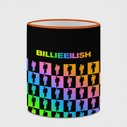 Кружка 3D BILLIE EILISH, цвет: 3D-оранжевый кант — фото 2
