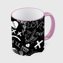 Кружка 3D LIL PEEP, цвет: 3D-розовый кант