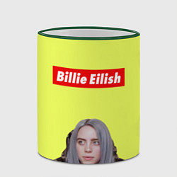 Кружка 3D BILLIE EILISH, цвет: 3D-зеленый кант — фото 2