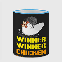 Кружка 3D Winner Chicken Dinner, цвет: 3D-небесно-голубой кант — фото 2