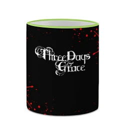 Кружка 3D Three Days Grace, цвет: 3D-светло-зеленый кант — фото 2