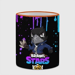 Кружка 3D Brawl Stars Crow, цвет: 3D-оранжевый кант — фото 2