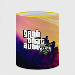 Кружка 3D GTA 5, цвет: 3D-желтый кант — фото 2