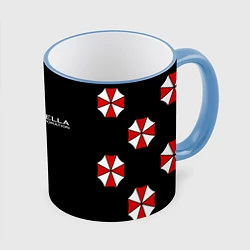 Кружка 3D Umbrella Corporation, цвет: 3D-небесно-голубой кант