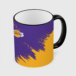 Кружка 3D LA LAKERS, цвет: 3D-черный кант