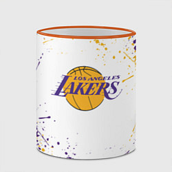 Кружка 3D LA LAKERS, цвет: 3D-оранжевый кант — фото 2