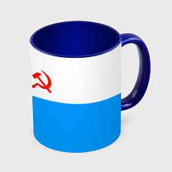 Кружка 3D ВМФ СССР, цвет: 3D-белый + синий