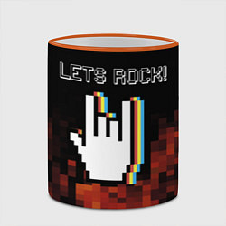 Кружка 3D Let's Rock, цвет: 3D-оранжевый кант — фото 2