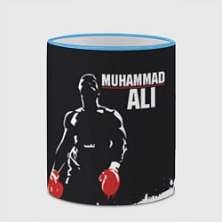 Кружка 3D Muhammad Ali, цвет: 3D-небесно-голубой кант — фото 2