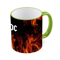 Кружка 3D AC DC, цвет: 3D-светло-зеленый кант