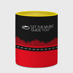 Кружка 3D ASOT Let The Music Guide You, цвет: 3D-белый + желтый — фото 2