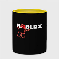 Кружка 3D Роблокс Roblox, цвет: 3D-белый + желтый — фото 2