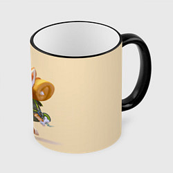 Кружка 3D КОРГИ ПУТЕШЕСТВЕННИК, цвет: 3D-черный кант