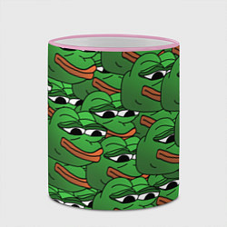 Кружка 3D Pepe The Frog, цвет: 3D-розовый кант — фото 2
