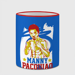 Кружка 3D Manny Pacquiao, цвет: 3D-красный кант — фото 2