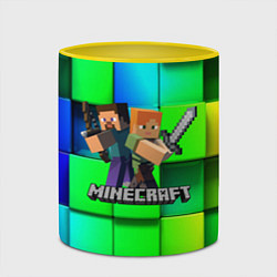 Кружка 3D MINECRAFT, цвет: 3D-белый + желтый — фото 2