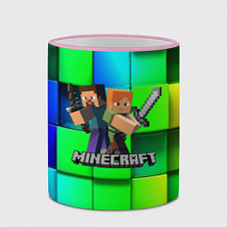 Кружка 3D MINECRAFT, цвет: 3D-розовый кант — фото 2