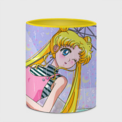 Кружка 3D Sailor Moon, цвет: 3D-белый + желтый — фото 2