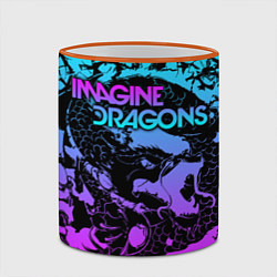 Кружка 3D Imagine Dragons, цвет: 3D-оранжевый кант — фото 2