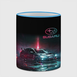 Кружка 3D SUBARUСпина, цвет: 3D-небесно-голубой кант — фото 2