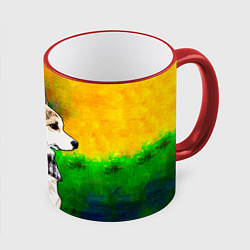 Кружка цветная Корги