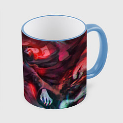 Кружка 3D KIMETSU NO YAIBA, цвет: 3D-небесно-голубой кант