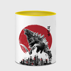 Кружка 3D GODZILLA, цвет: 3D-белый + желтый — фото 2