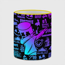 Кружка 3D FORTNITE X MARSHMELLO, цвет: 3D-желтый кант — фото 2