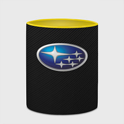 Кружка 3D SUBARU, цвет: 3D-белый + желтый — фото 2