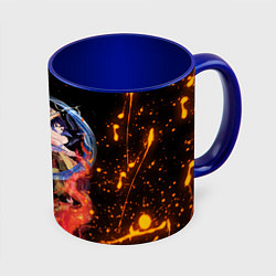 Кружка 3D KIMETSU NO YAIBA, цвет: 3D-белый + синий