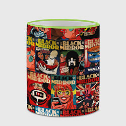 Кружка 3D ЧЕРНОЕ ЗЕРКАЛО, цвет: 3D-светло-зеленый кант — фото 2