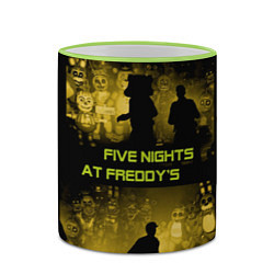 Кружка 3D Five Nights at Freddy's, цвет: 3D-светло-зеленый кант — фото 2