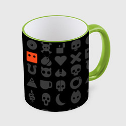 Кружка 3D LOVE DEATH ROBOTS LDR, цвет: 3D-светло-зеленый кант